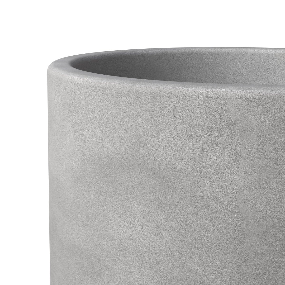 Topiary Mid - Century Modern Cylinder Planter: Fiberstone and MgO Clay Planter Pot in Dark Grey
