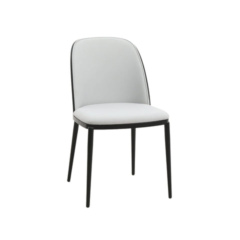 Tule 7-Piece Dining Set: Steel Frame, 6 Upholstered Chairs, 71'' Oval MDF Tabletop