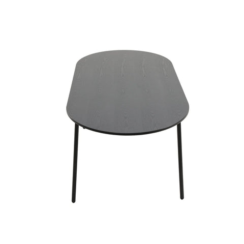Tule 7-Piece Dining Set: Steel Frame, 6 Upholstered Chairs, 71'' Oval MDF Tabletop