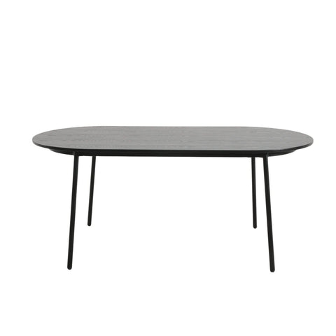 Tule 7-Piece Dining Set: Steel Frame, 6 Upholstered Chairs, 71'' Oval MDF Tabletop