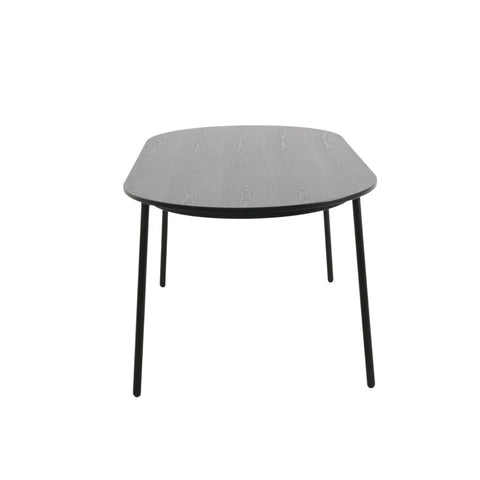 Tule 7-Piece Dining Set: Steel Frame, 6 Upholstered Chairs, 71'' Oval MDF Tabletop