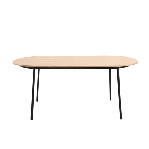 Tule 7-Piece Dining Set: Steel Frame, 6 Upholstered Chairs, 71'' Oval MDF Tabletop