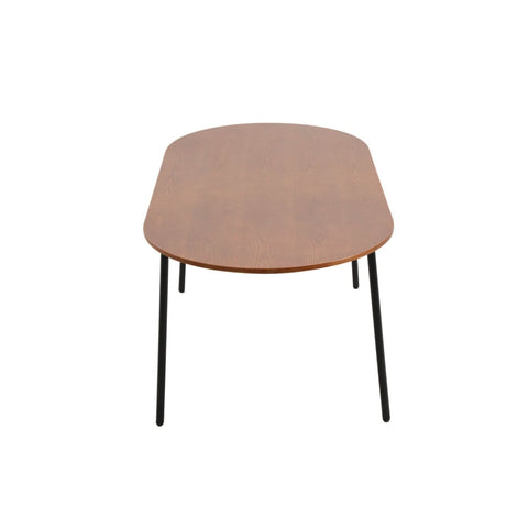 Tule 7-Piece Dining Set: Steel Frame, 6 Upholstered Chairs, 71'' Oval MDF Tabletop