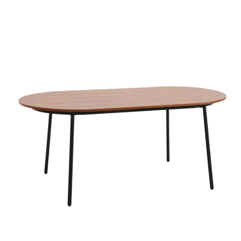 Tule 7-Piece Dining Set: Steel Frame, 6 Upholstered Chairs, 71'' Oval MDF Tabletop