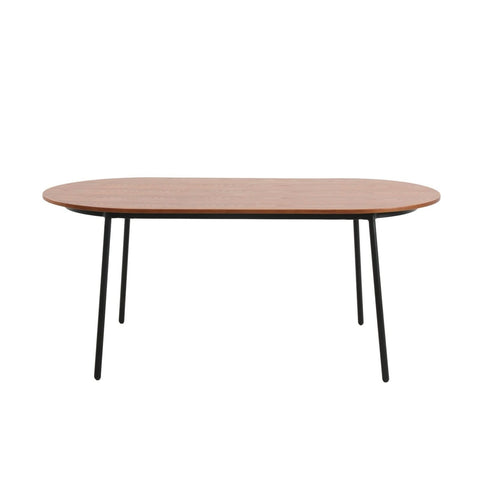 Tule 7-Piece Dining Set: Steel Frame, 6 Upholstered Chairs, 71'' Oval MDF Tabletop