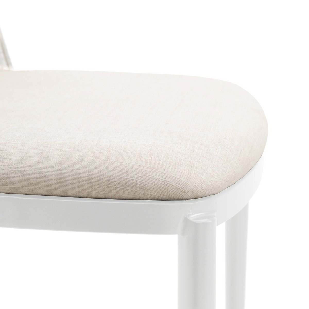 Tule Dining Side Chair with Upholstered Seat and Powder - Coated Steel Frame