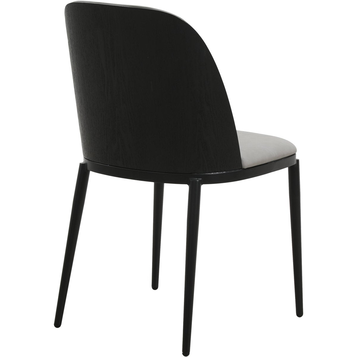 Tule Dining Side Chair with Upholstered Seat and Powder - Coated Steel Frame