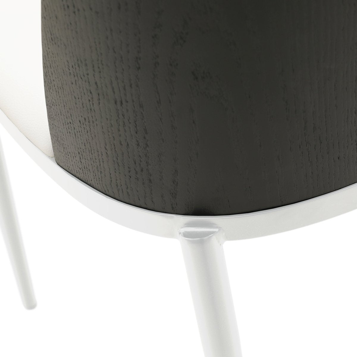 Tule Dining Side Chair with Upholstered Seat and Powder - Coated Steel Frame