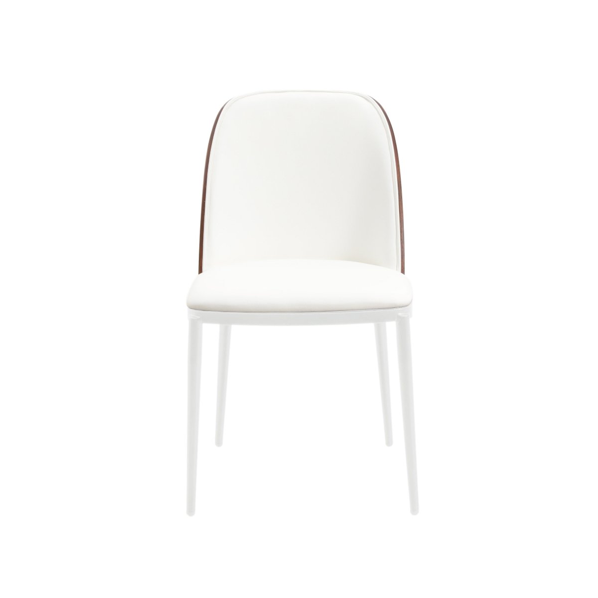 Tule Dining Side Chair with Upholstered Seat and Powder - Coated Steel Frame