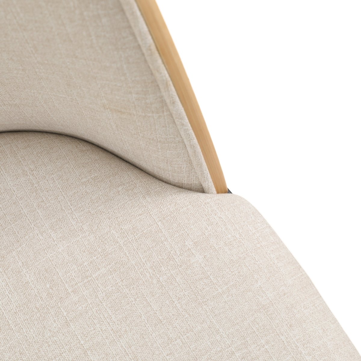 Tule Dining Side Chair with Upholstered Seat and Powder - Coated Steel Frame