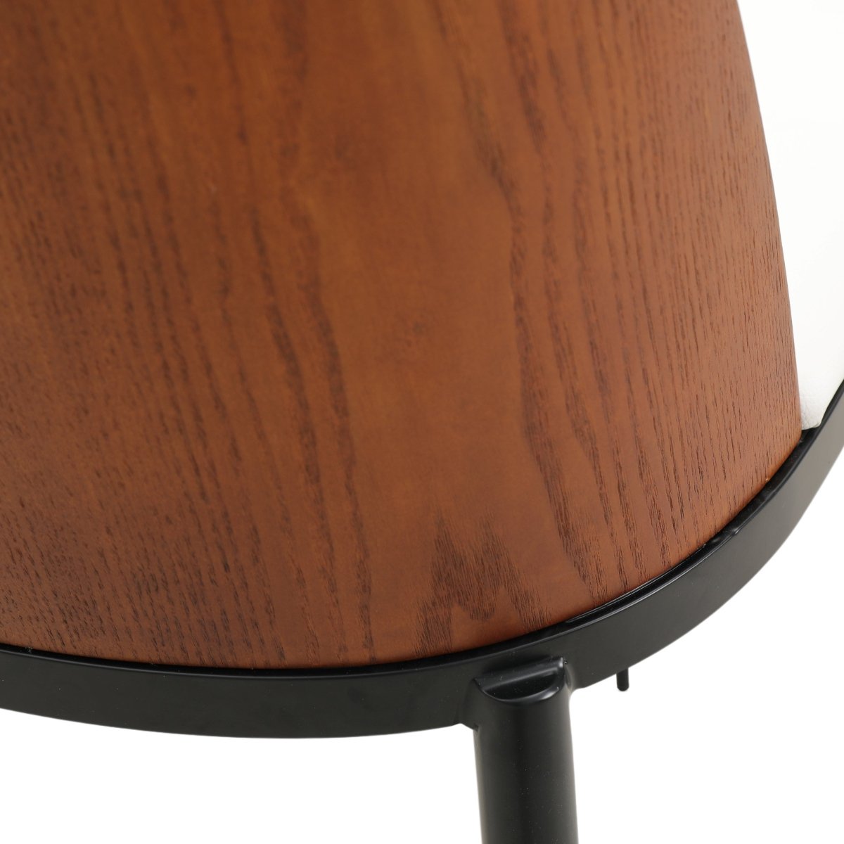 Tule Dining Side Chair with Upholstered Seat and Powder - Coated Steel Frame