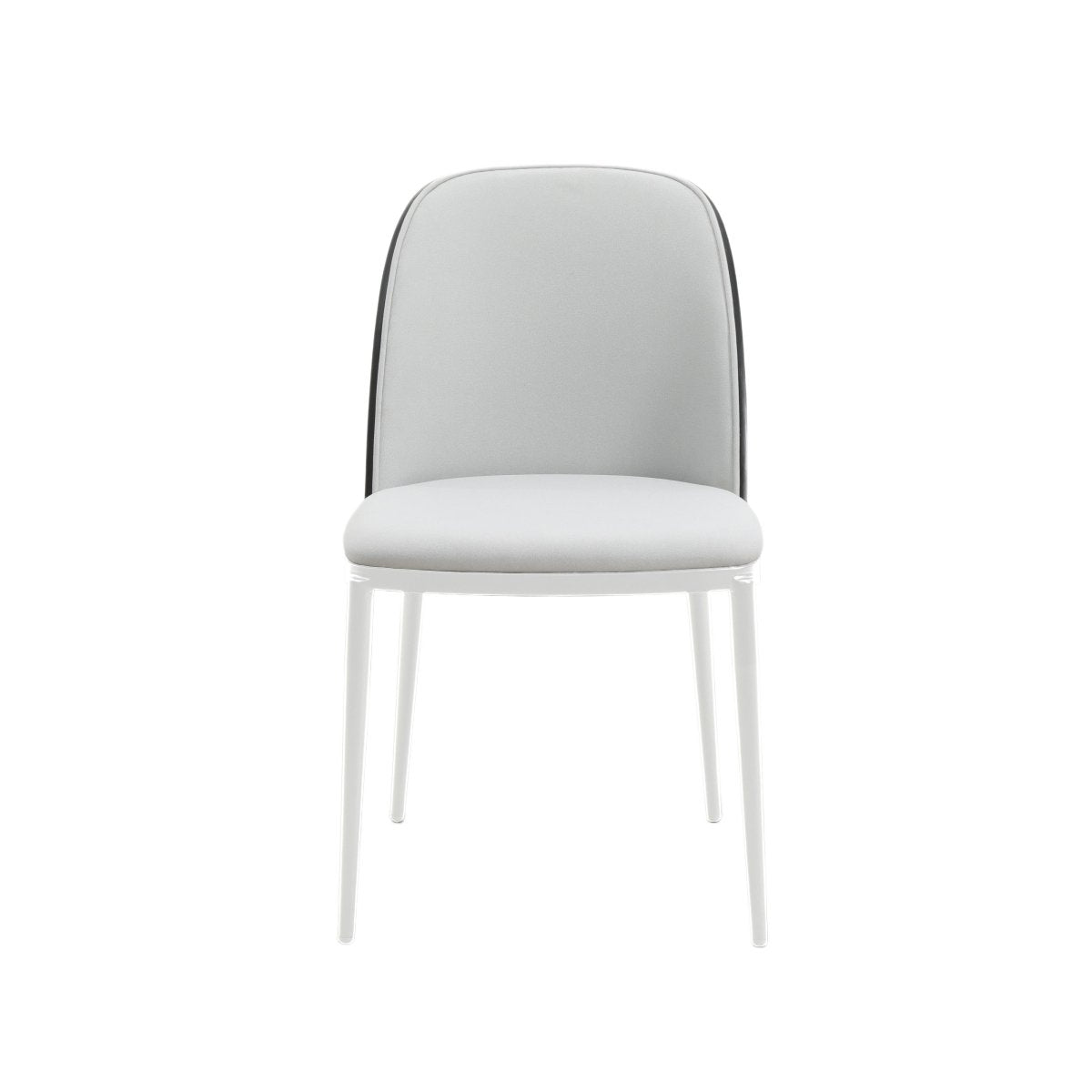 Tule Dining Side Chair with Upholstered Seat and Powder - Coated Steel Frame