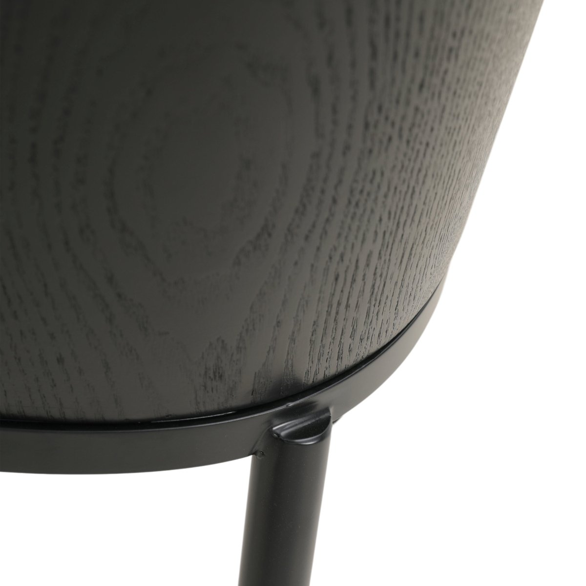 Tule Dining Side Chair with Upholstered Seat and Powder - Coated Steel Frame