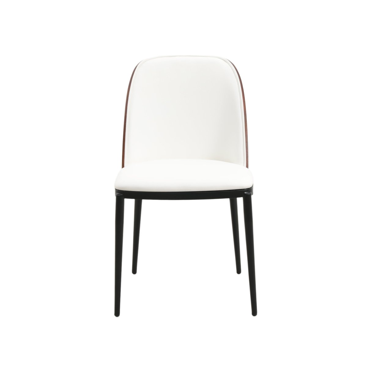 Tule Dining Side Chair with Upholstered Seat and Powder - Coated Steel Frame