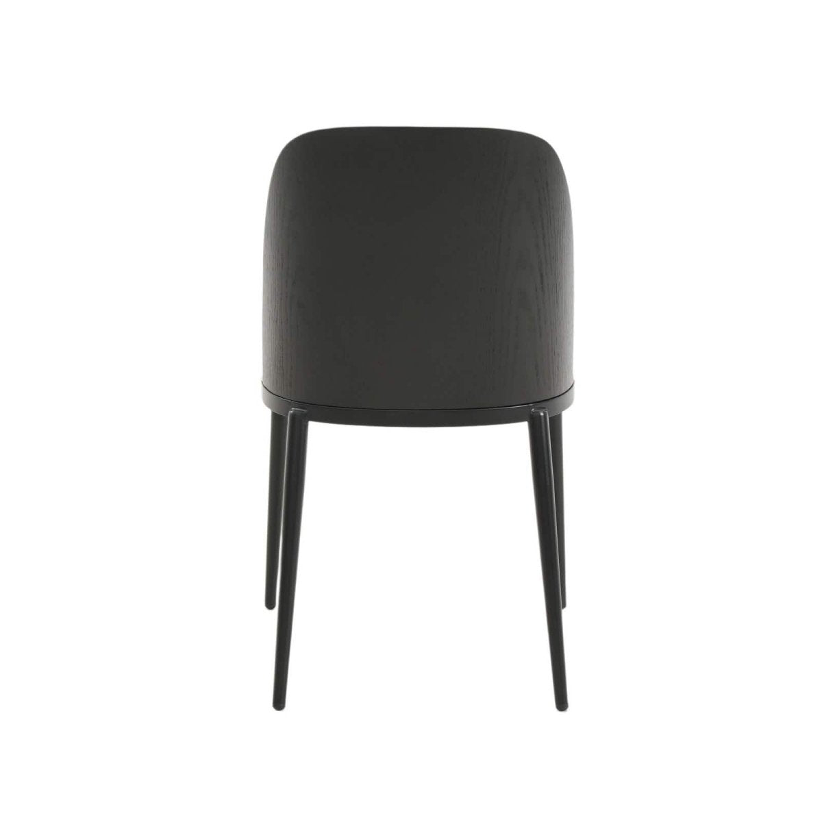 Tule Dining Side Chair with Upholstered Seat and Powder - Coated Steel Frame Set of 2