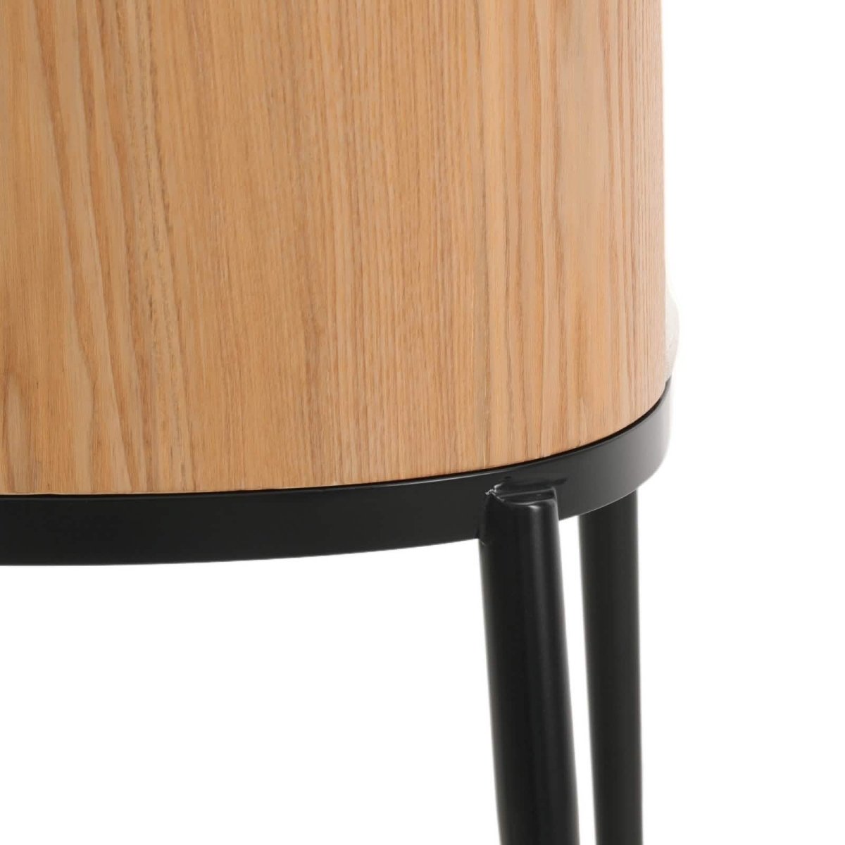 Tule Dining Side Chair with Upholstered Seat and Powder - Coated Steel Frame Set of 2