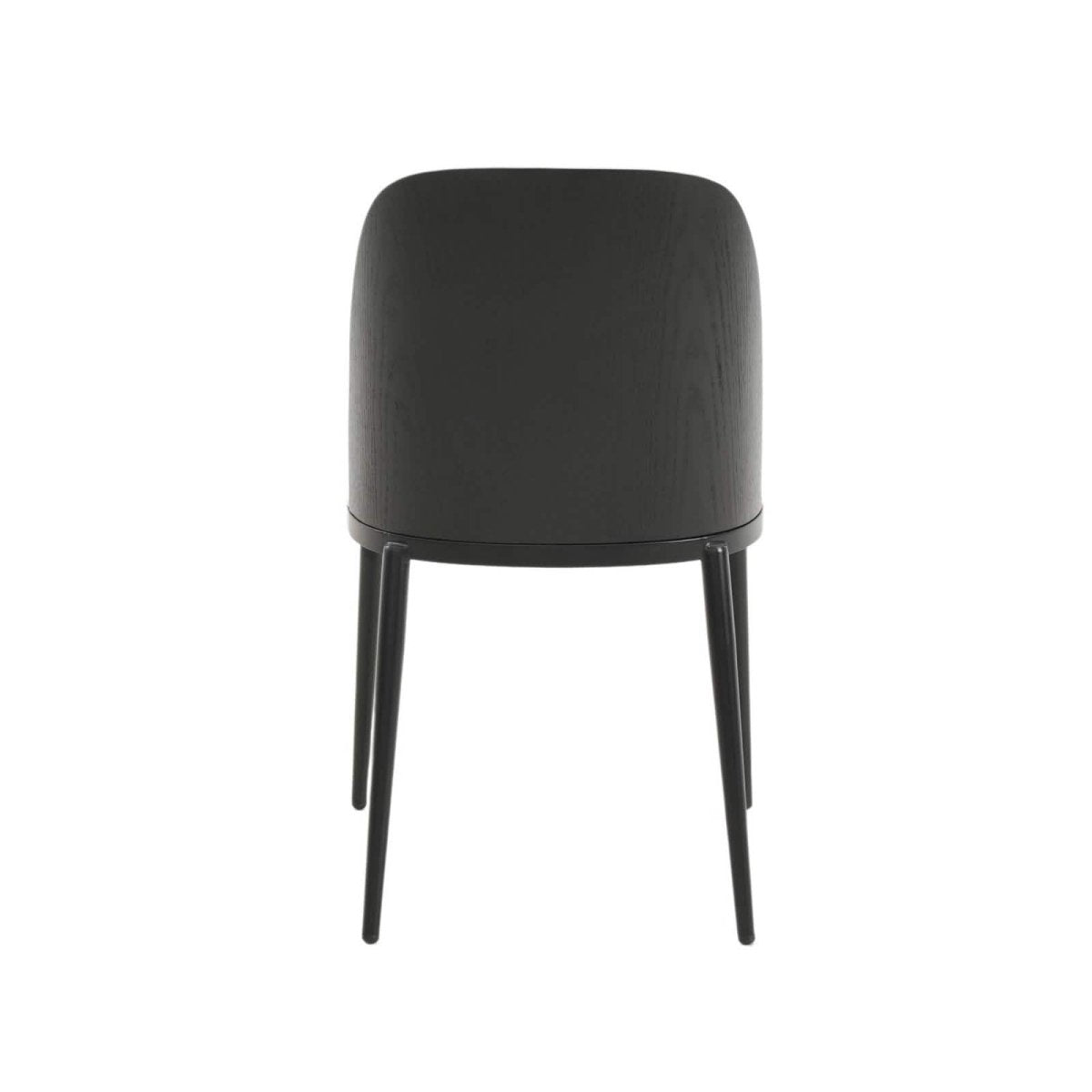 Tule Dining Side Chair with Upholstered Seat and Powder - Coated Steel Frame Set of 2