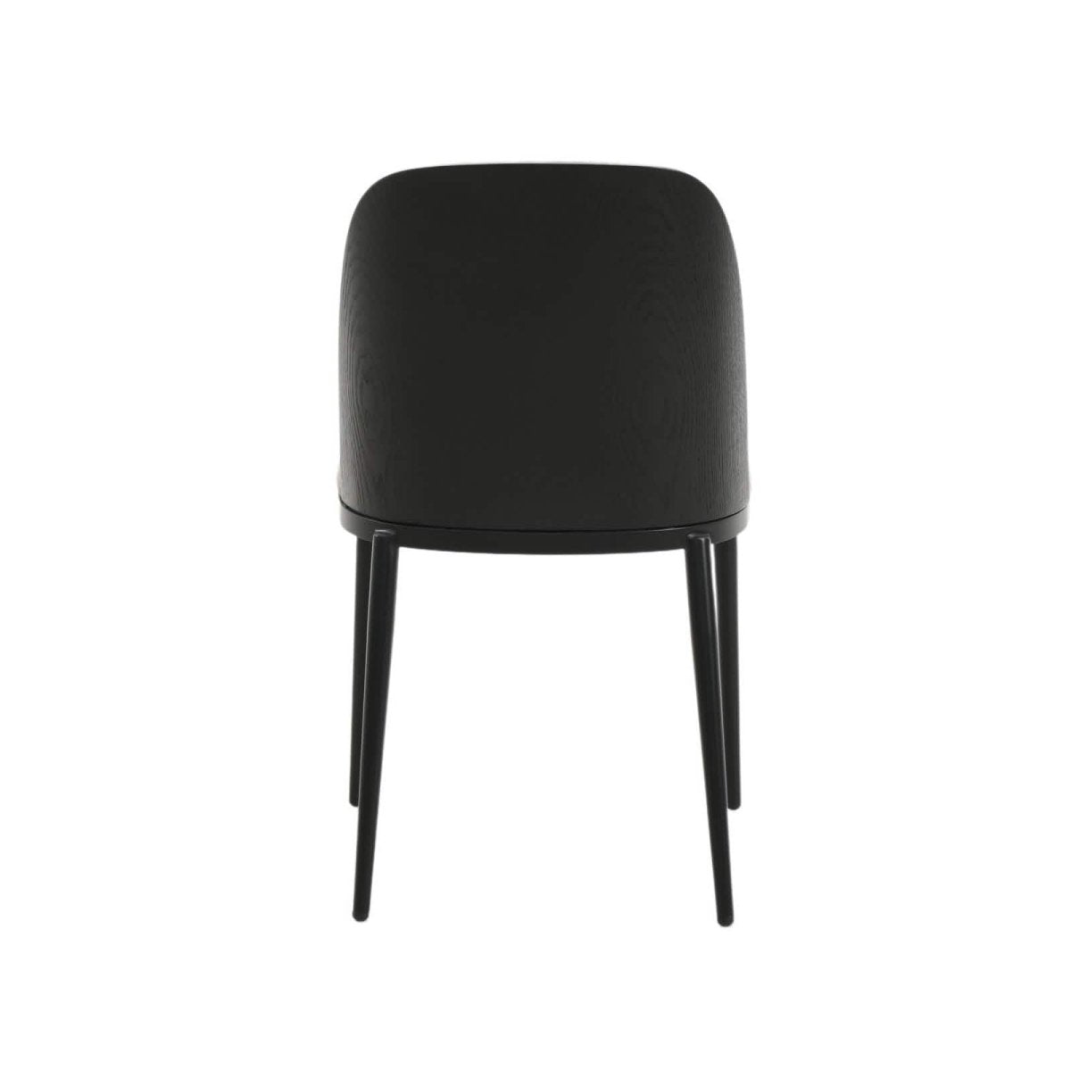 Tule Dining Side Chair with Upholstered Seat and Powder - Coated Steel Frame Set of 2