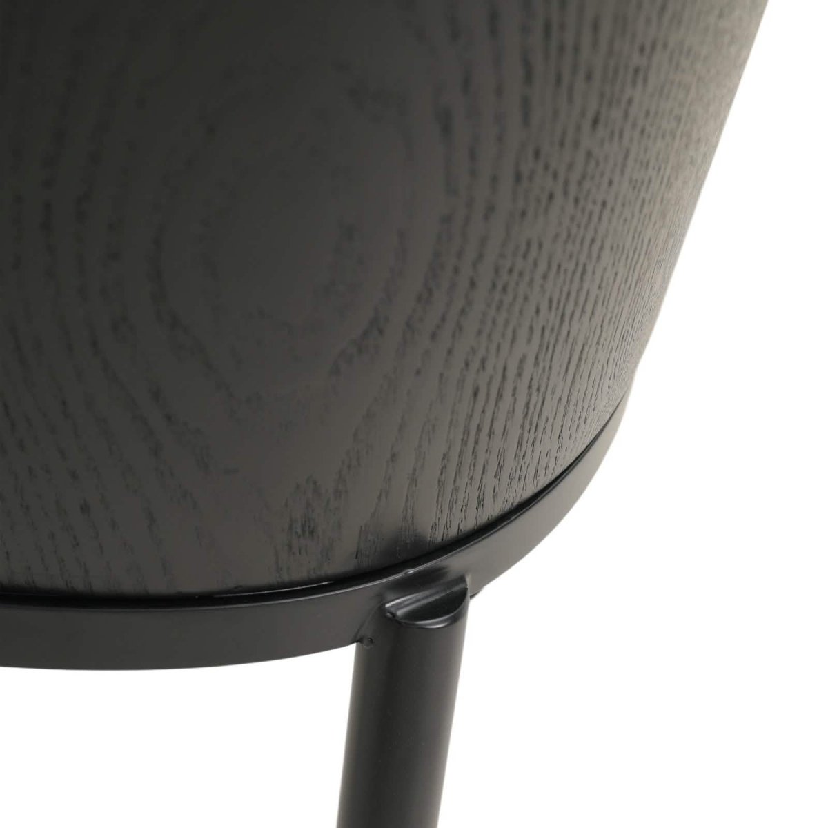 Tule Dining Side Chair with Upholstered Seat and Powder - Coated Steel Frame Set of 2
