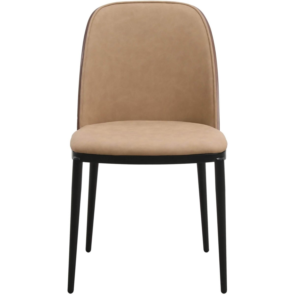 Tule Dining Side Chair with Upholstered Seat and Powder - Coated Steel Frame Set of 2