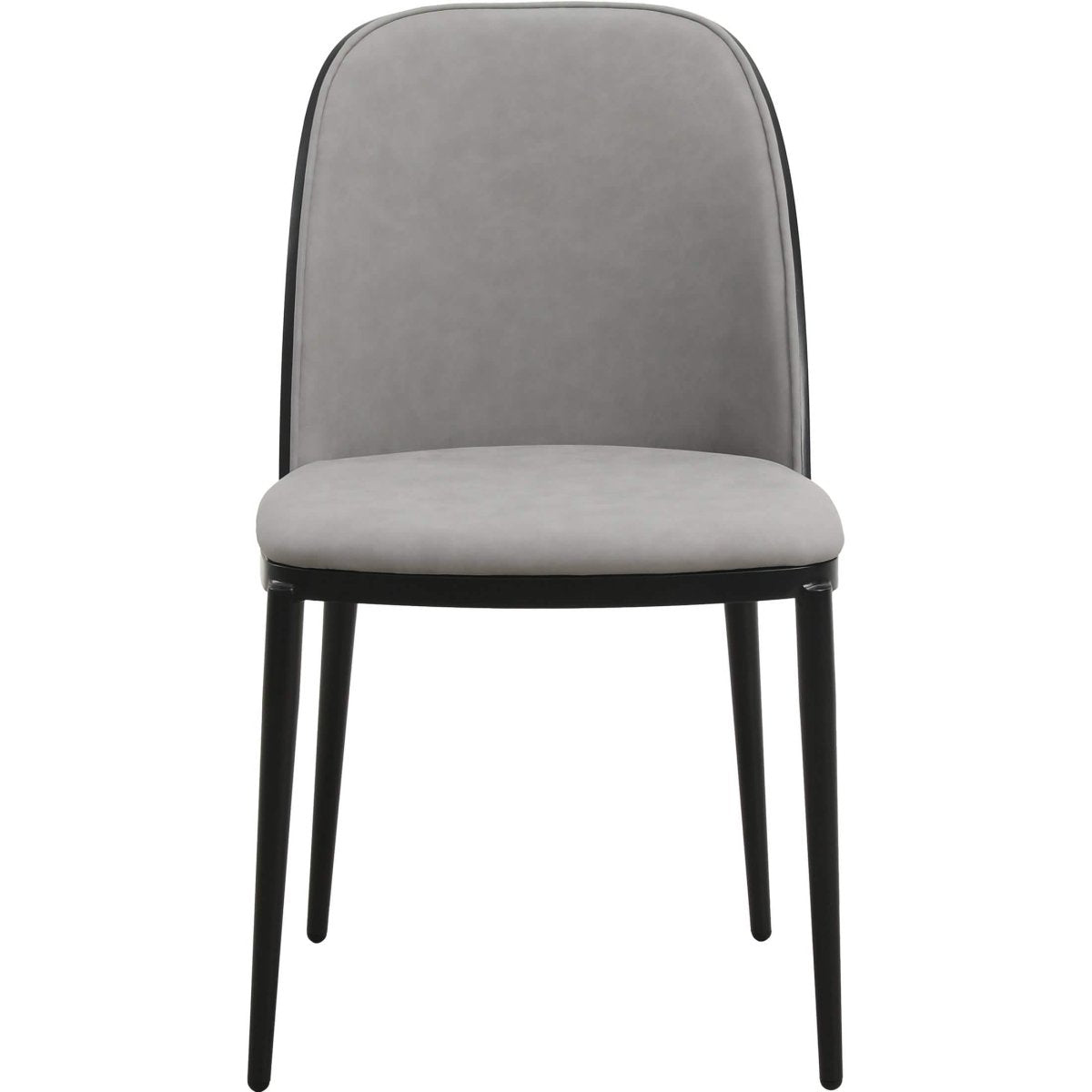 Tule Dining Side Chair with Upholstered Seat and Powder - Coated Steel Frame Set of 2