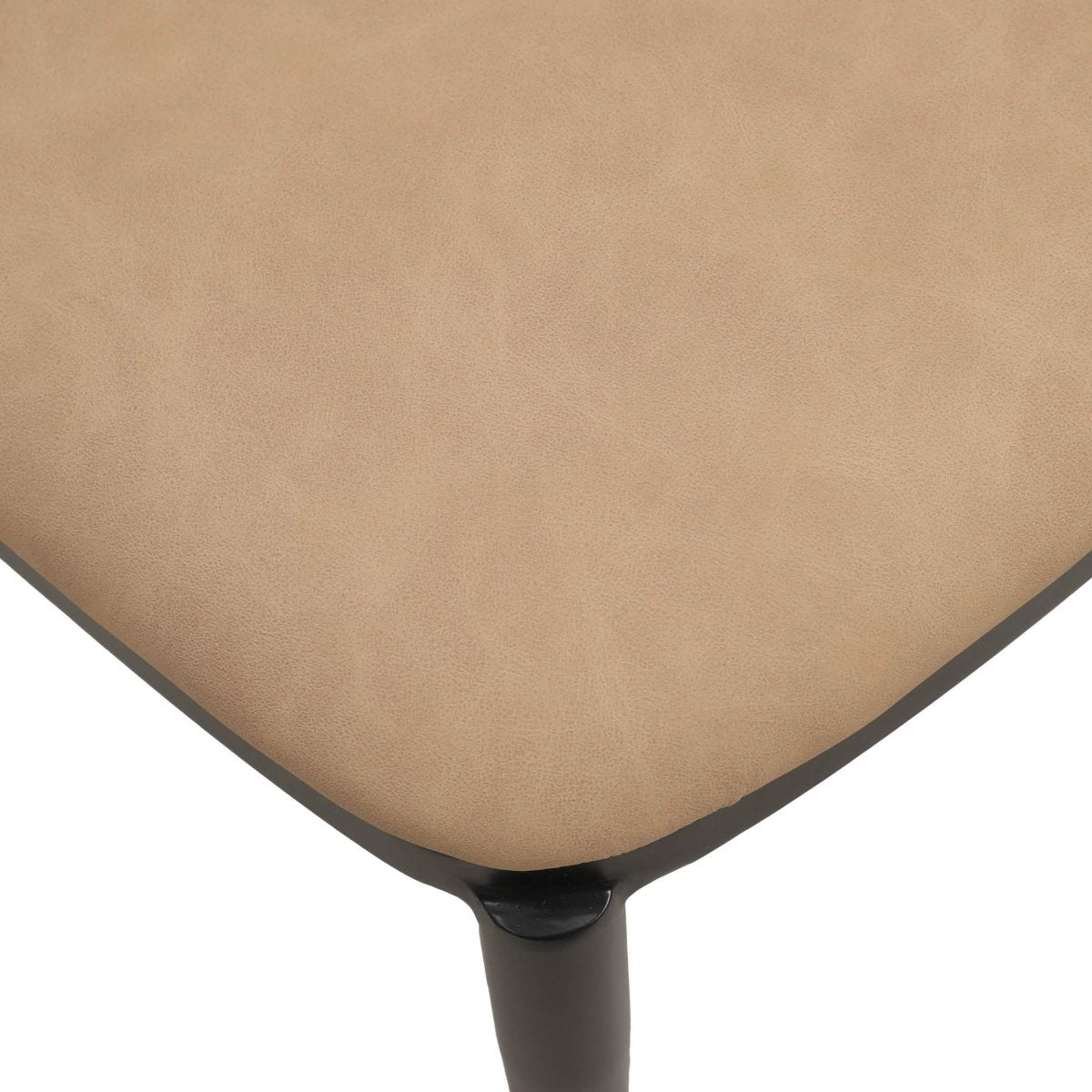 Tule Dining Side Chair with Upholstered Seat and Powder - Coated Steel Frame Set of 2