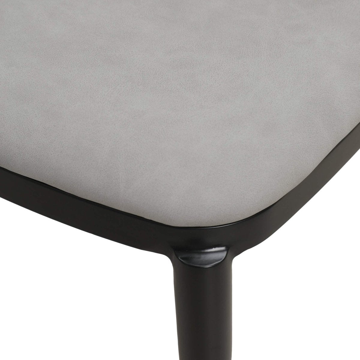 Tule Dining Side Chair with Upholstered Seat and Powder - Coated Steel Frame Set of 2
