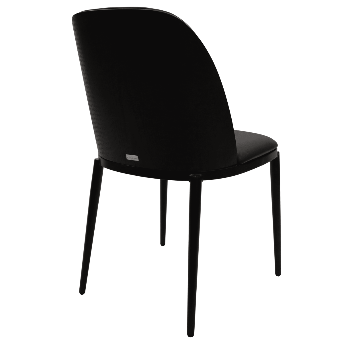 Tule Dining Side Chair with Upholstered Seat and Powder - Coated Steel Frame Set of 2