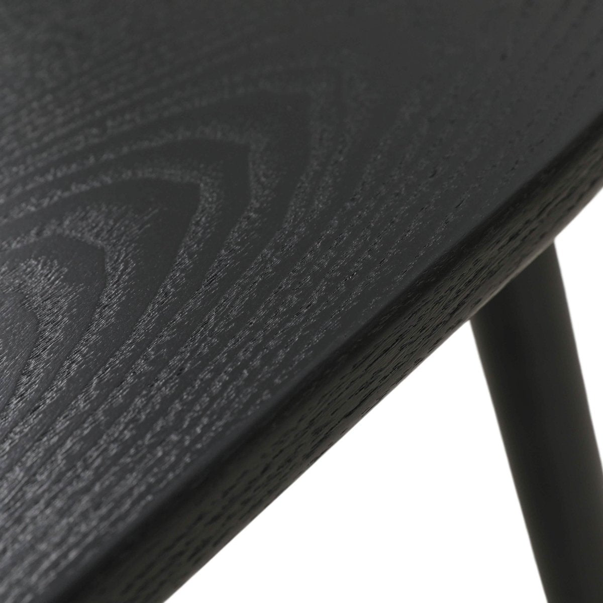 Tule Modern Oval Dining Table with MDF Tabletop and Black Steel Legs