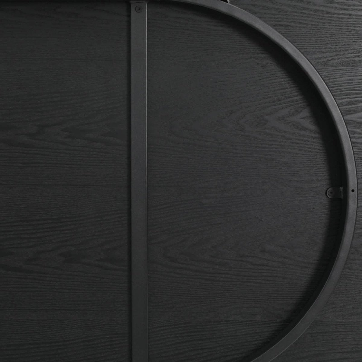 Tule Modern Oval Dining Table with MDF Tabletop and Black Steel Legs