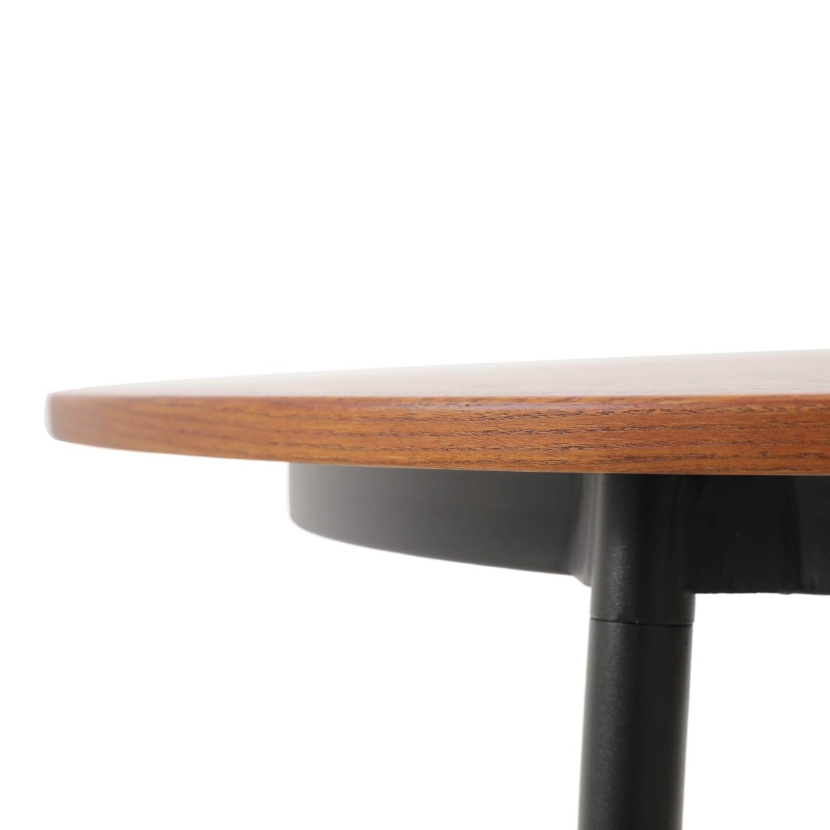 Tule Modern Oval Dining Table with MDF Tabletop and Black Steel Legs