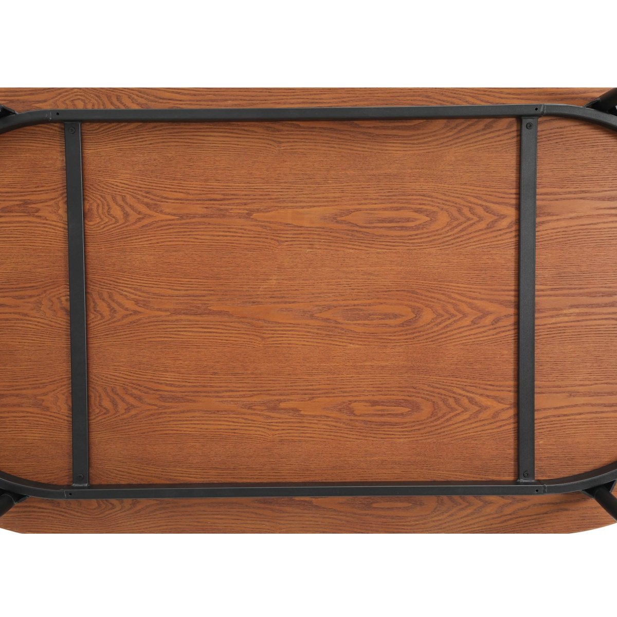 Tule Modern Oval Dining Table with MDF Tabletop and Black Steel Legs