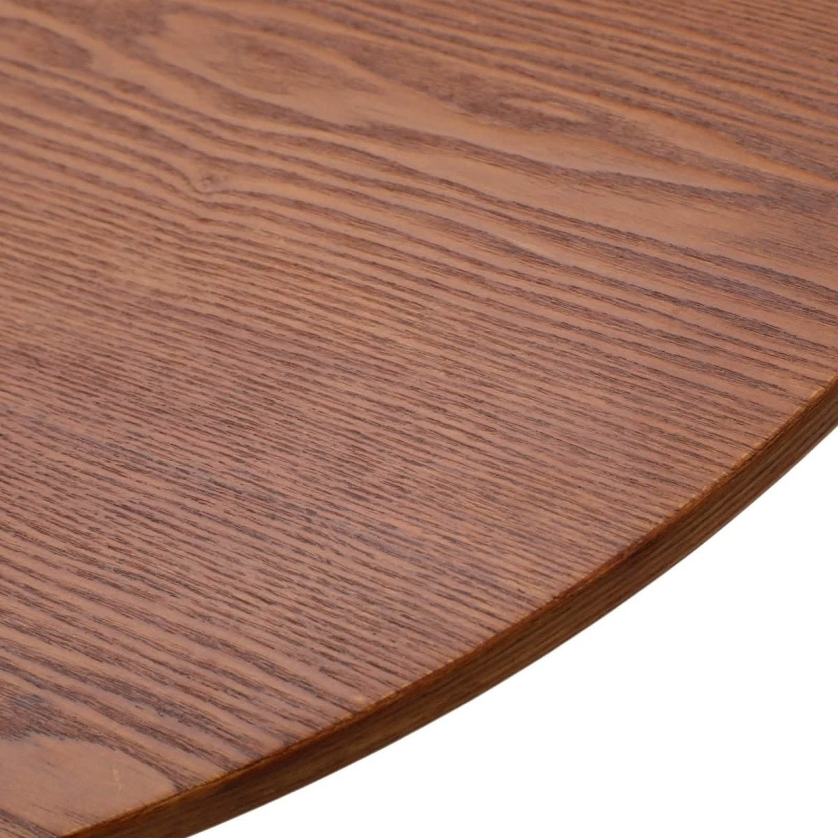 Tule Modern Oval Dining Table with MDF Tabletop and Black Steel Legs