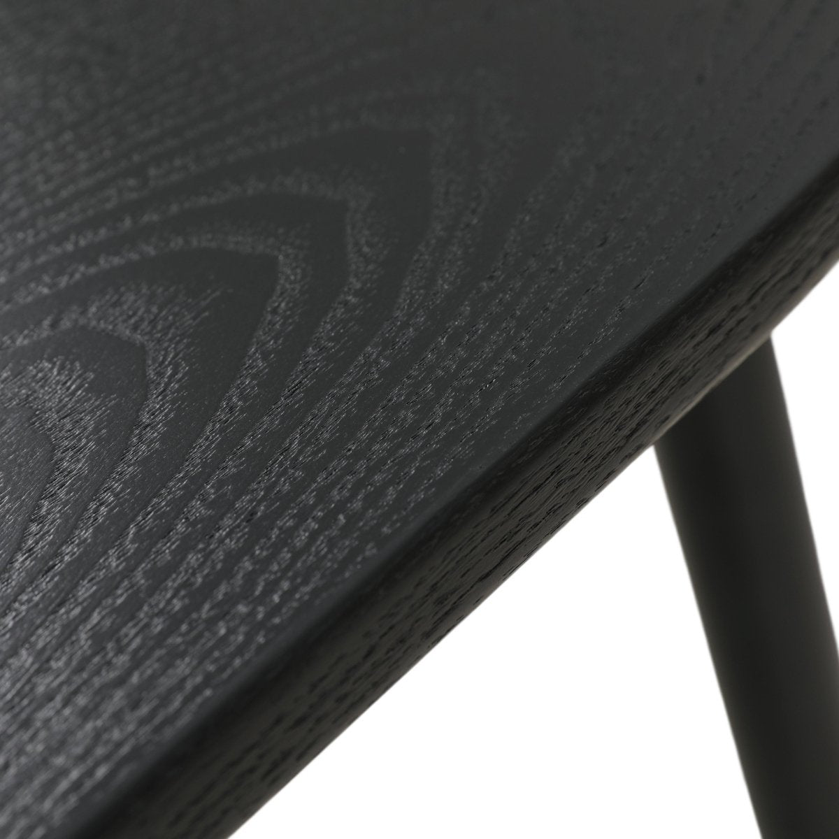 Tule Modern Oval Dining Table with MDF Tabletop and Black Steel Legs
