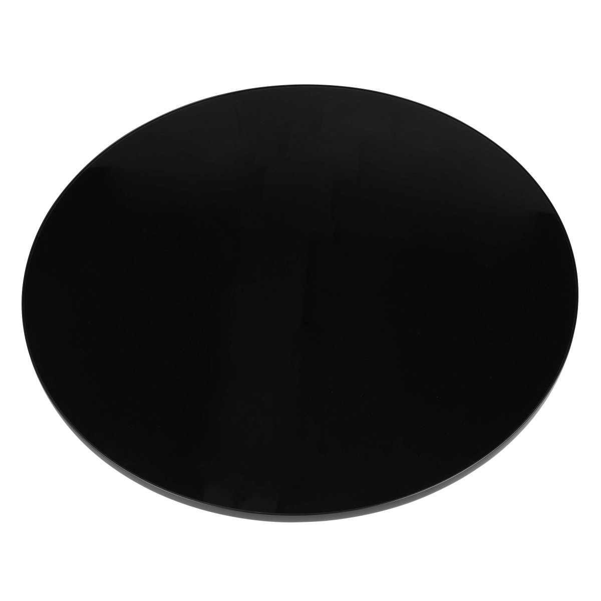 Tully 30 - Inch Round Glass/Stone Coffee Table with Iron Rim Frame and Glass Base