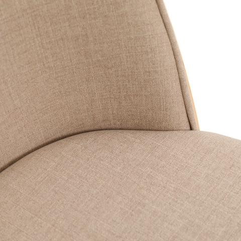 Tule Dining Side Chair with Upholstered Seat and Powder-Coated Steel Frame