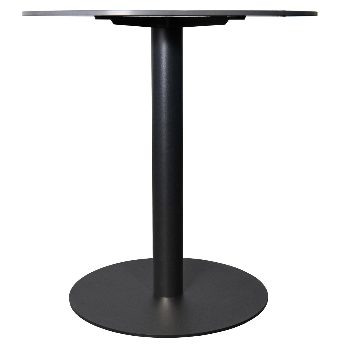 Vail Collection Dining Table Black Base With 27"/36" Round Black MDF Wood/Sintered Stone Top