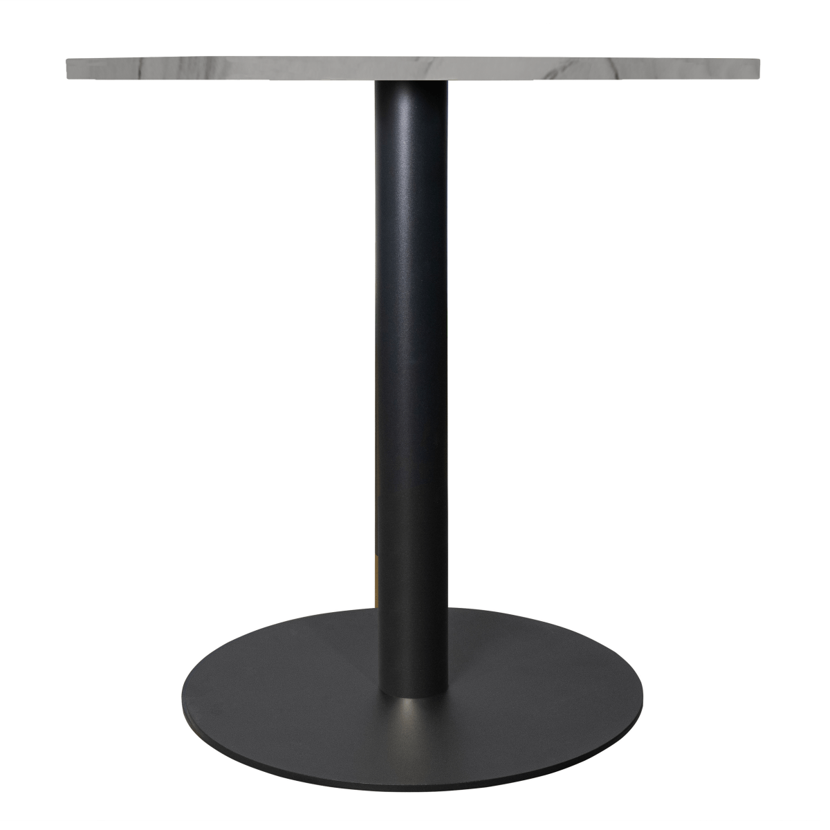 Vail Collection Dining Table Black Base With 27"/36" Round Black MDF Wood/Sintered Stone Top