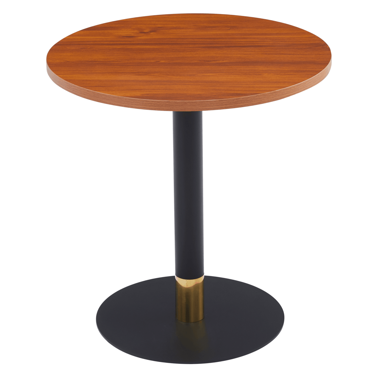Vail Collection Dining Table Black/Gold Base With 27"/36" Round Black MDF Top