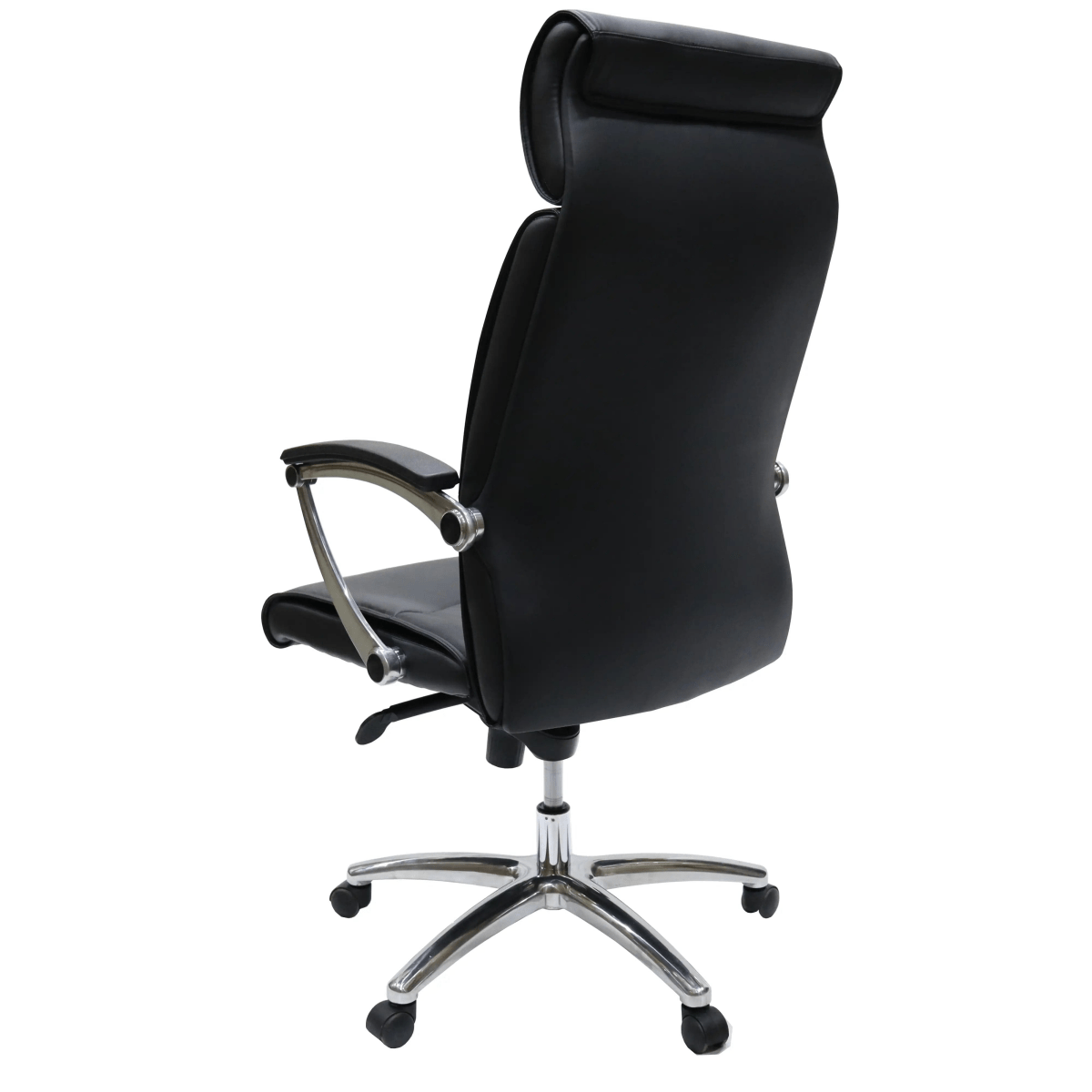Vantage High - Back Leather Office Chair with Aluminum Base and Swivel, and Tilt