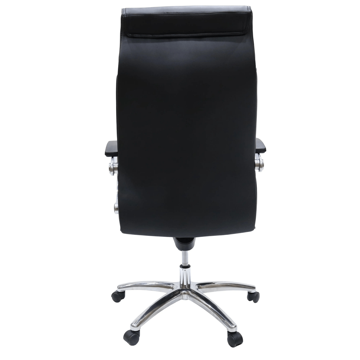 Vantage High - Back Leather Office Chair with Aluminum Base and Swivel, and Tilt