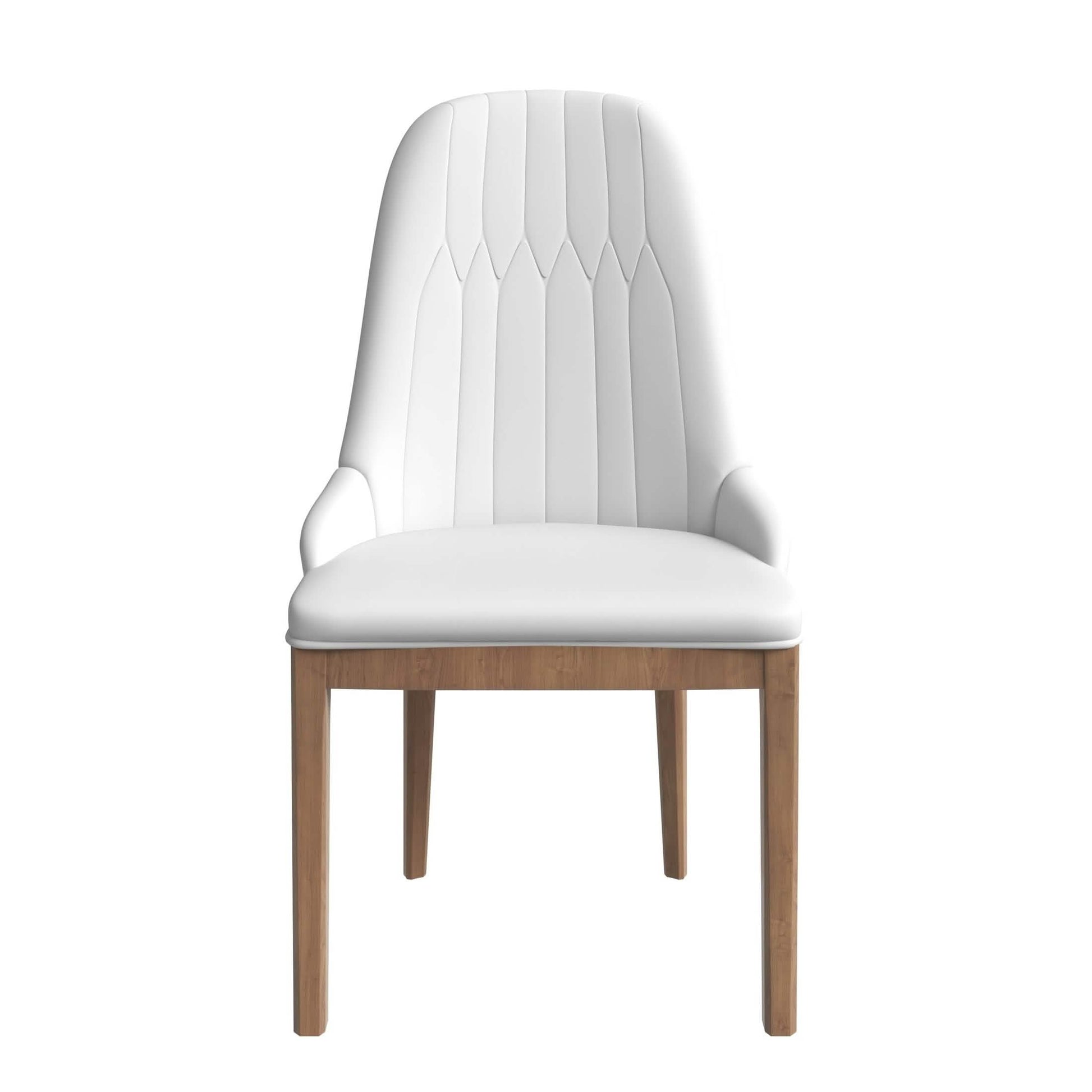 Verisma Dining Chair Upholstered in Leather with Diamond Stitching Back Design