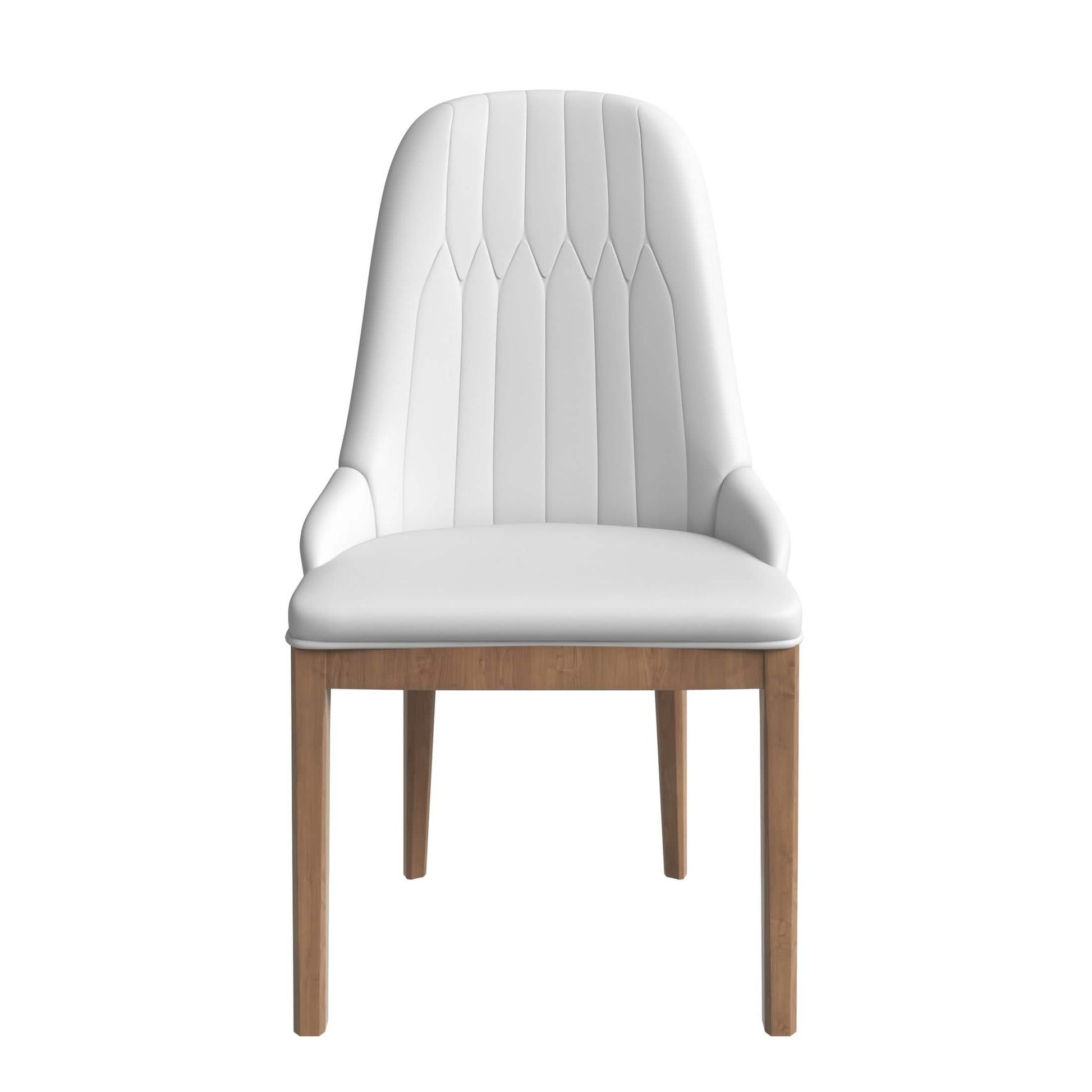 Verisma Dining Chair Upholstered in Leather with Diamond Stitching Back Design
