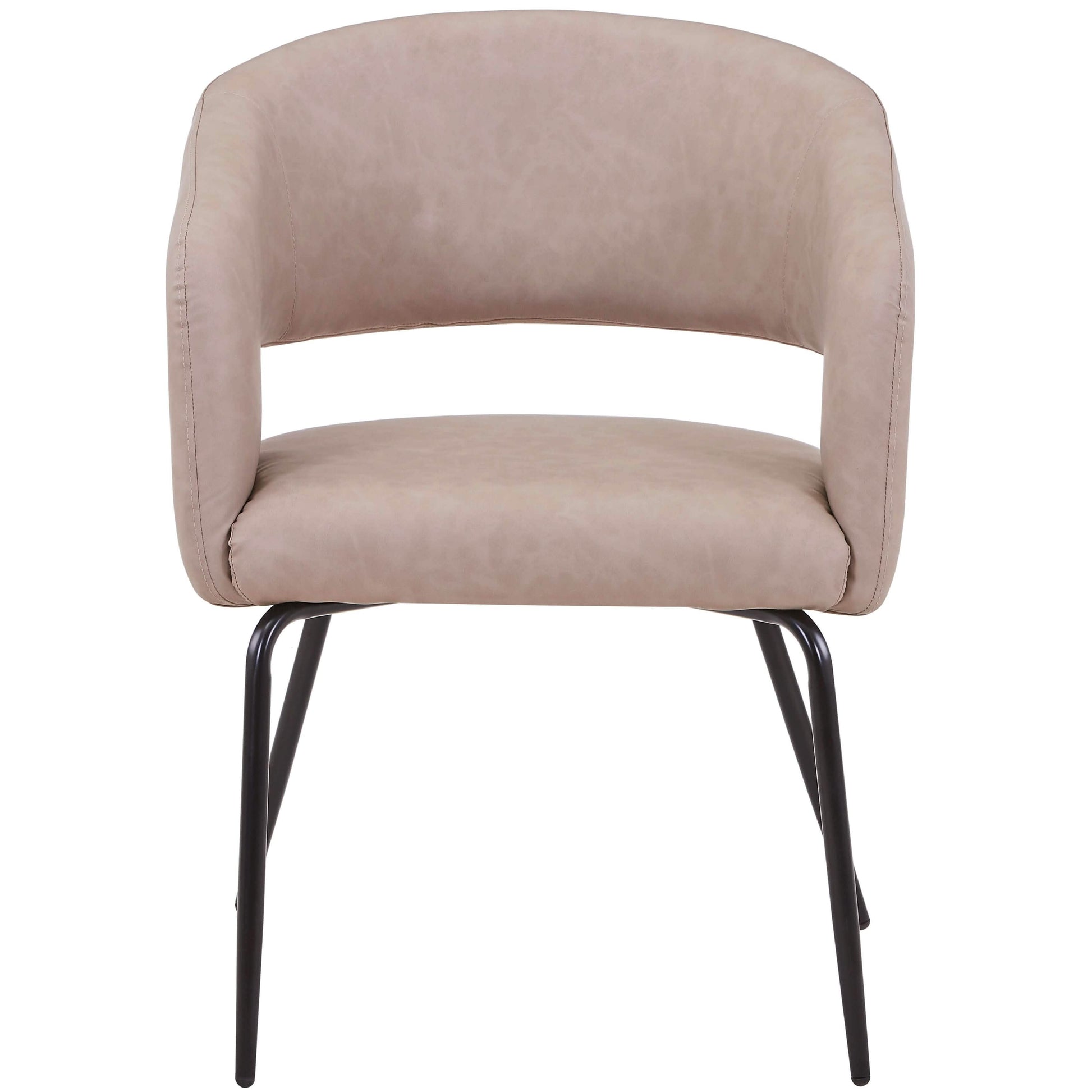 Verve 5 - Piece Dining Set with 36" Round Dining Table in Black MDF Top and 4 Dining Chairs Upholstered in Velvet/Leather
