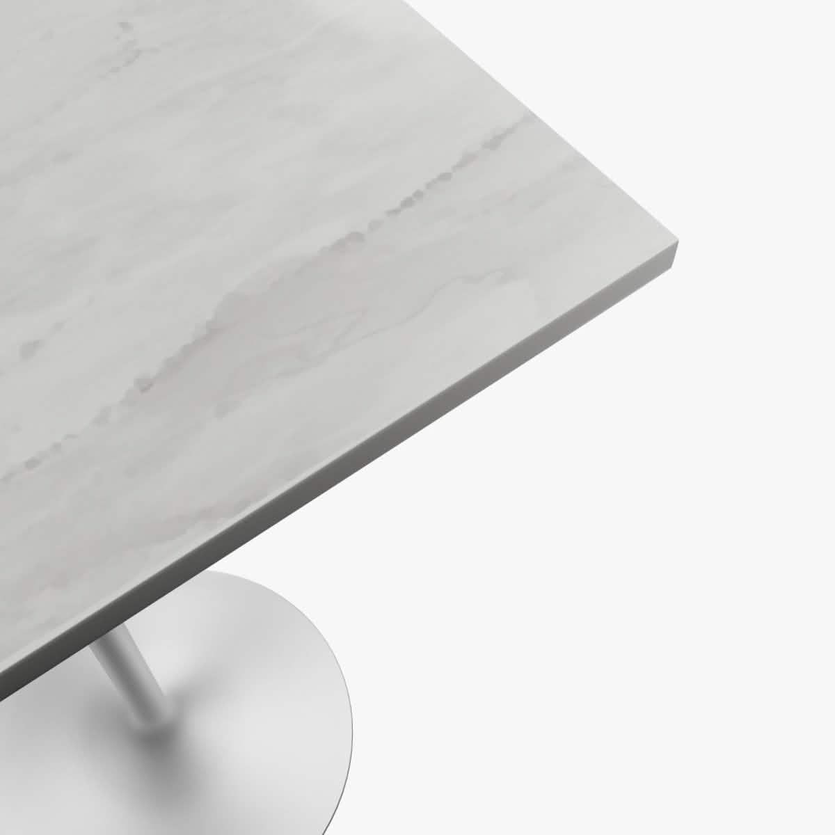Verve Bar Height Dining Table with Square Resin Top and Black/Gold/White Stainless Steel Base