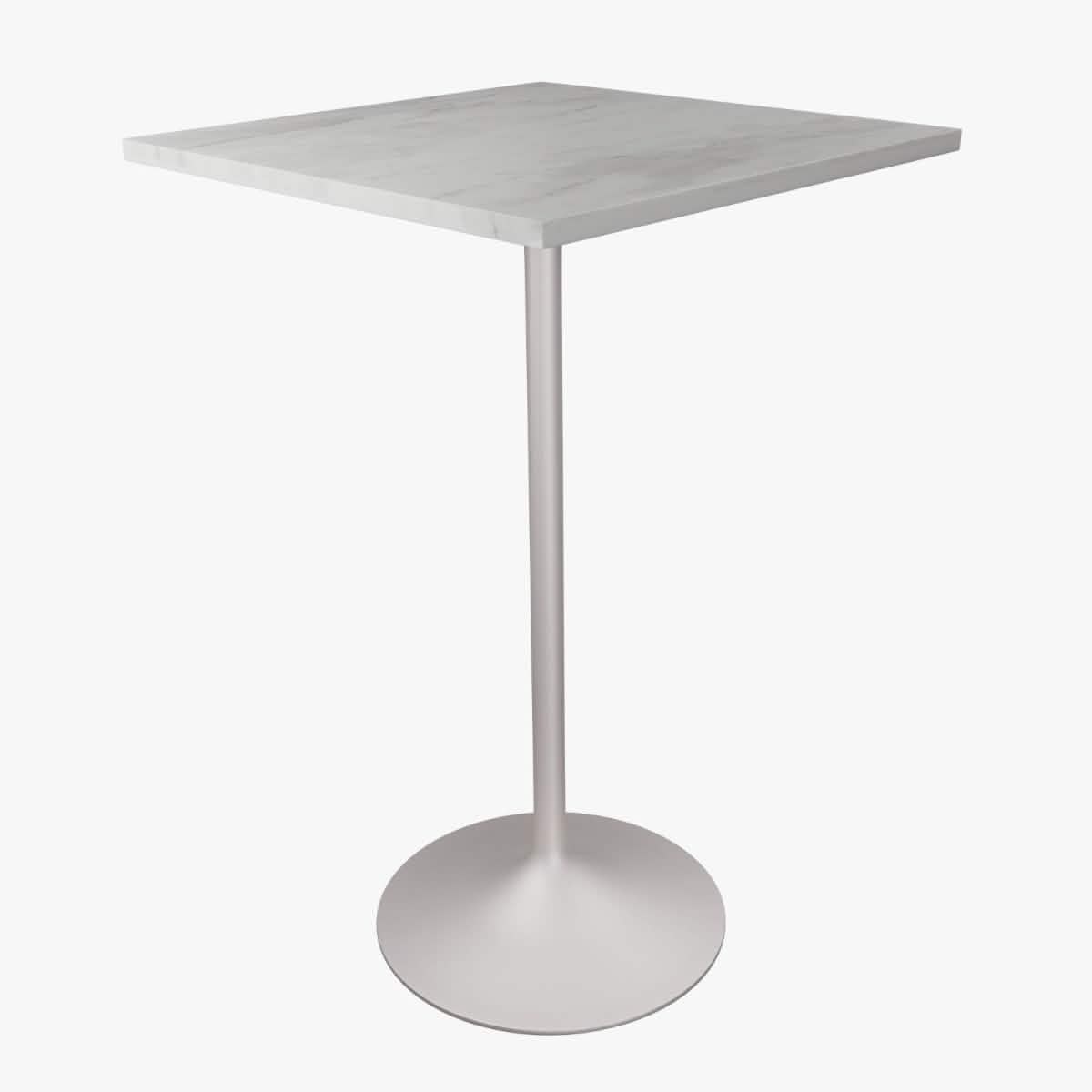 Verve Bar Height Dining Table with Square Resin Top and Black/Gold/White Stainless Steel Base