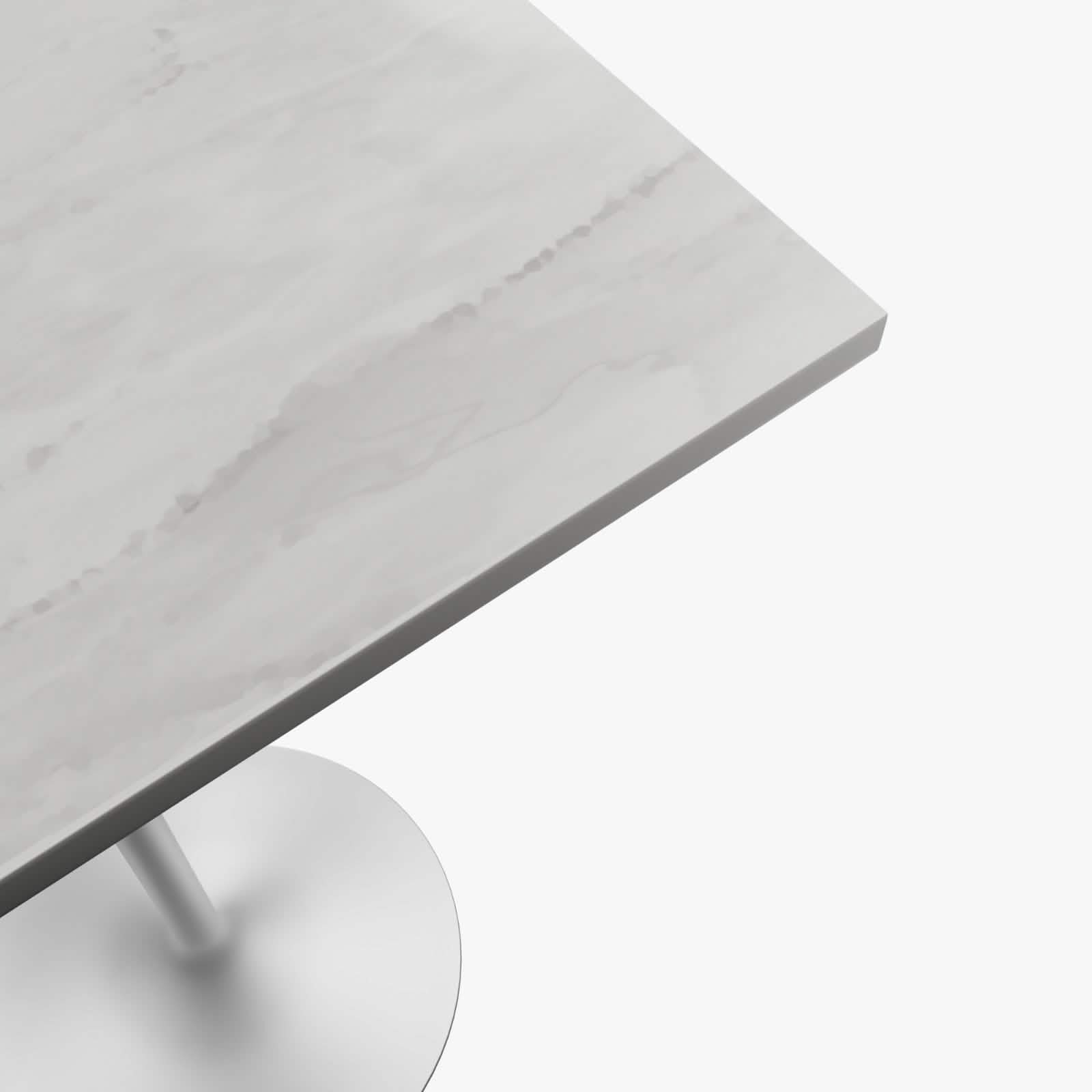 Verve Bar Height Dining Table with Square Resin Top and Black/Gold/White Stainless Steel Base