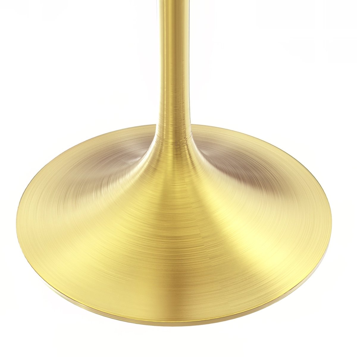 Verve Collection 24"Square Dining Table, Black/White/Brushed Gold Base with MDF Top 36 Inch Brushed Gold Marbled White Resin Dining Table Leisuremod