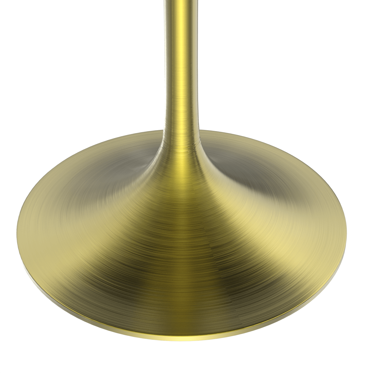 Verve Round Dining Table with MDF/Sintered Stone/Resin Tabletop in Gold Stainless Steel Pedestal Base