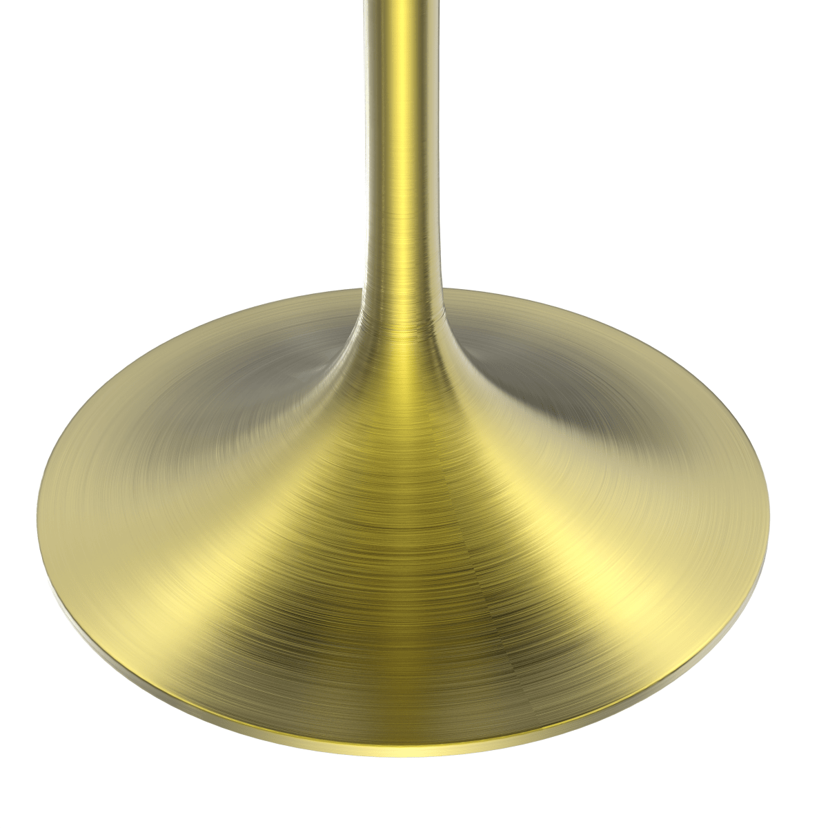 Verve Round Dining Table with MDF/Sintered Stone/Resin Tabletop in Gold Stainless Steel Pedestal Base